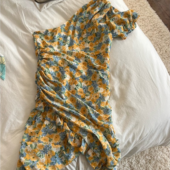 Hello Molly green and yellow floral dress - Picture 1 of 2